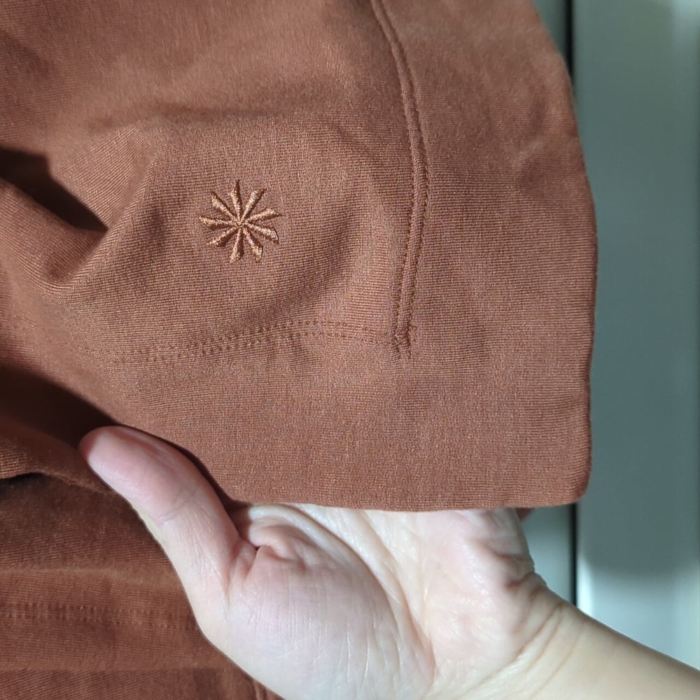 New Athleta Brown Split Side Soft Sweatshirt Sz 1x - image 7